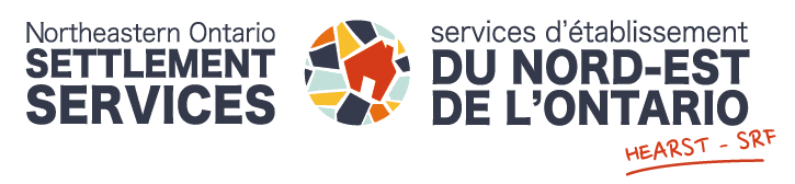 Services d'établissement du nord-est de l'Ontario/Northeastern Ontario Settlement Services logo